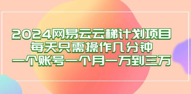 （12675期）2024网易云梯计划项目，每天只需操作几分钟 一个账号一个月一万到三万|无忧资源社