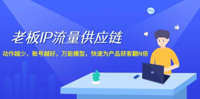 （12077期）老板 IP流量 供应链，动作越少，账号越好，万能模型，快速为产品获客翻N倍|无忧资源社