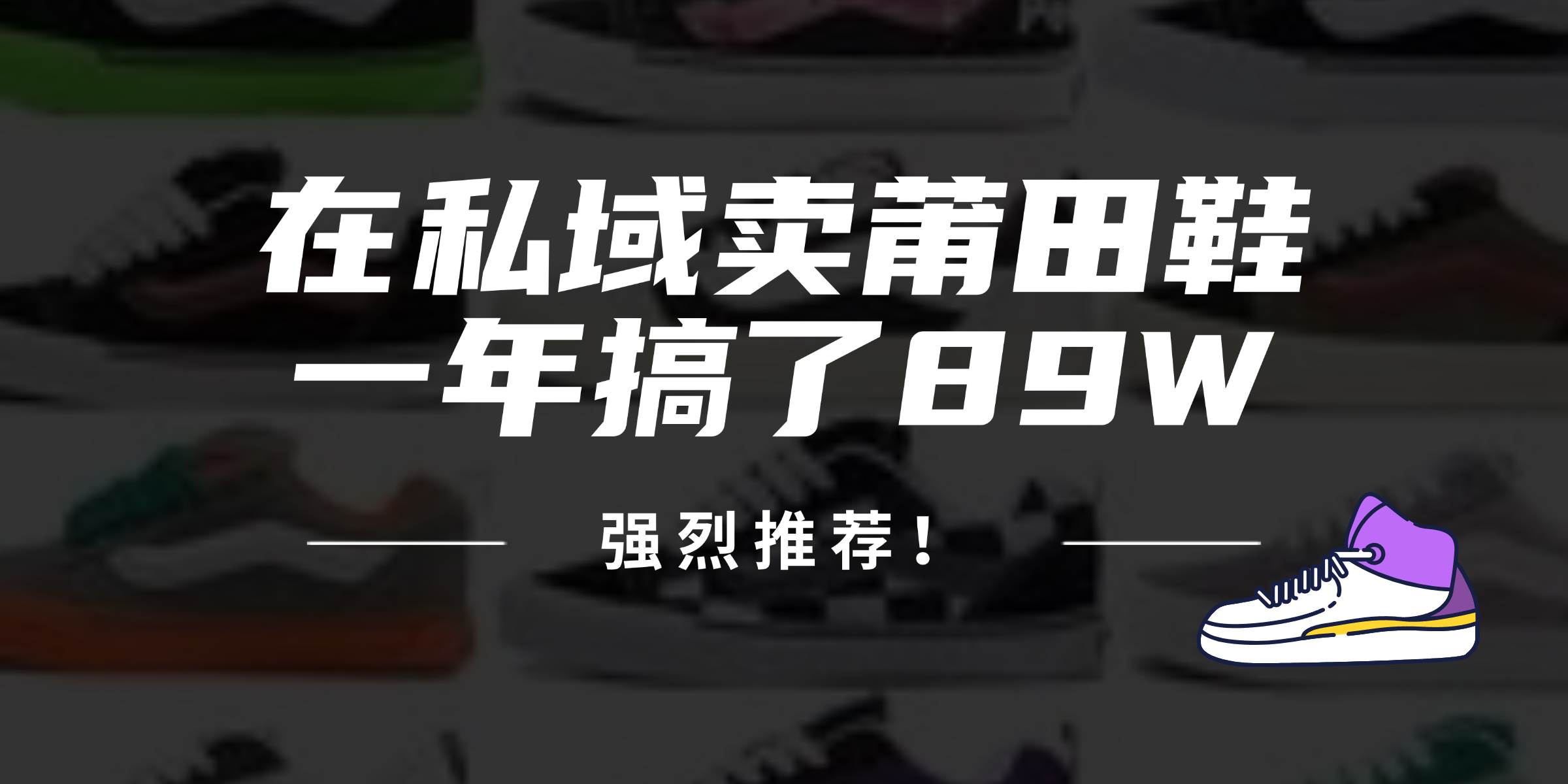 （12370期）24年在私域卖莆田鞋，一年搞了89W，强烈推荐！|无忧资源社