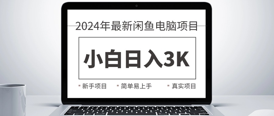 2024最新闲鱼卖电脑项目，新手小白日入3K+，最真实的项目教学|无忧资源社