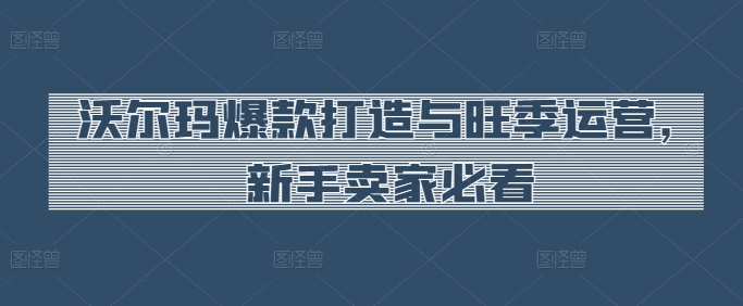沃尔玛爆款打造与旺季运营，新手卖家必看_无忧资源社|无忧资源社