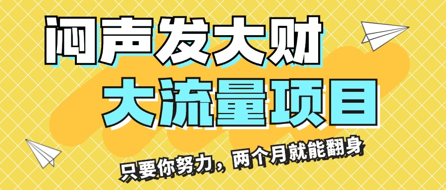 （11688期）闷声发大财，大流量项目，月收益过3万，只要你努力，两个月就能翻身|无忧资源社