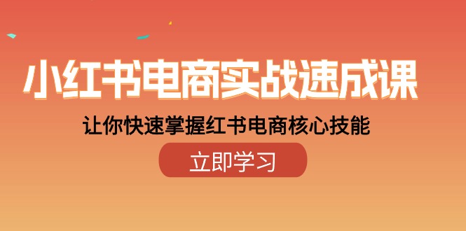 小红书电商实战速成课，让你快速掌握红书电商核心技能（28课）_无忧资源社|无忧资源社
