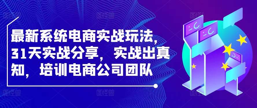 最新系统电商实战玩法，31天实战分享，实战出真知，培训电商公司团队|无忧资源社