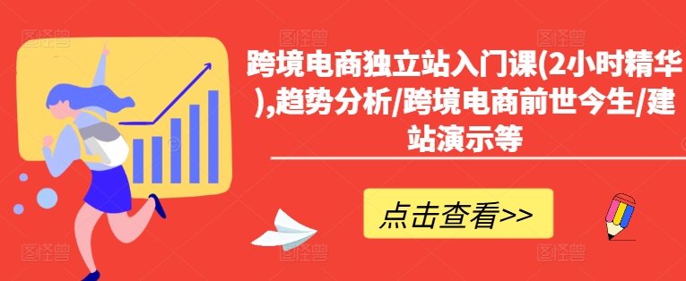 跨境电商独立站入门课(2小时精华),趋势分析/跨境电商前世今生/建站演示等 跨境电商独立站入门课(2小时精华),趋势分析/跨境电商前世今生/建站演示等