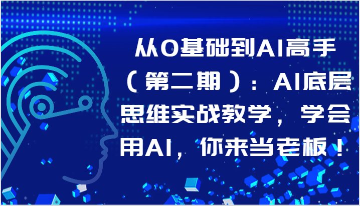 从0基础到AI高手：AI底层思维实战教学，学会用AI，你来当老板！_无忧资源社|无忧资源社