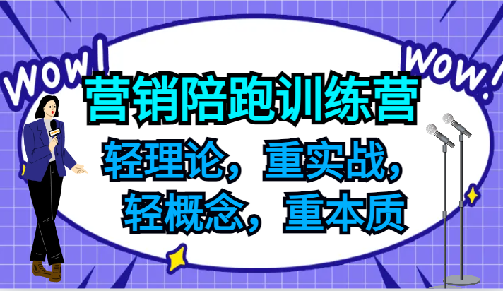 营销陪跑训练营，轻理论，重实战，轻概念，重本质，适合中小企业和初创企业的老板|无忧资源社